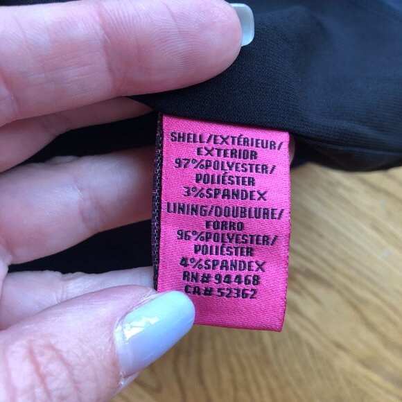 Betsey Johnson Faux Wrap Dress Black Pink Floral Size 4 - Picture 6 of 13